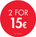 2 FOR 15 CIRCLE POP - ENGLISH EURO