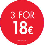 3 FOR 18 CIRCLE POP - ENGLISH EURO