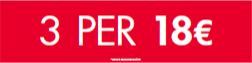 3 FOR 18 COUNTER STAND SELECTED STORES - SPANISH CATALAN