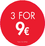 3 FOR 9 CIRCLE POP - ENGLISH EURO