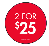 2 FOR 25 CIRCLE POP SET