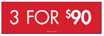3 FOR $$ COUNTER SIGN - HONG KONG