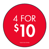 4 FOR 10 CIRCLE POP SET