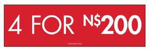 4 FOR $$ GONDOLA SIGN - NAMIBIA