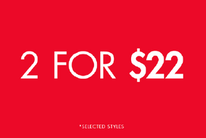 2 FOR $22 WALLBAY SIGN